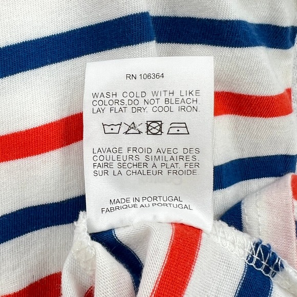 KULE The Tank Top Womens XS White Blue Red Sleeveless Stripe Crew neck Tee - Picture 13 of 13